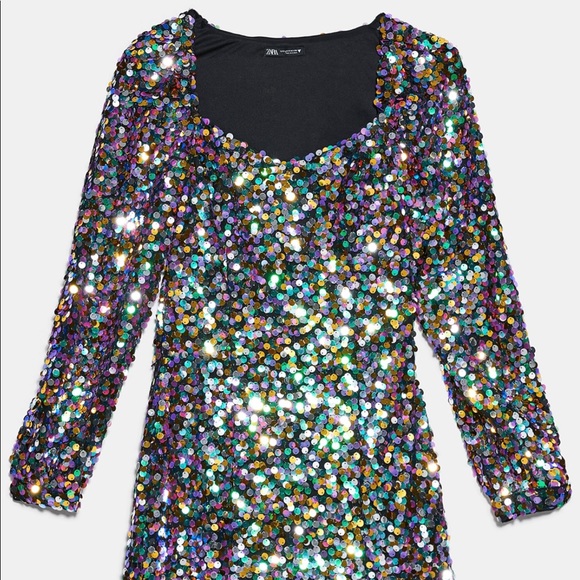Zara multicolored sequin dress - Picture 8 of 8